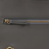 Chanel Maxi "Souplissimo" Small Flap Bag Dark Grey Suede Gold Hardware - Thumbnail View 8