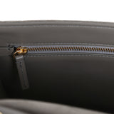 Chanel Maxi "Souplissimo" Small Flap Bag Dark Grey Suede Gold Hardware - Thumbnail View 10