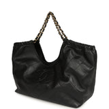 Chanel Small CC Cabas Hobo Bag Black Calfskin Gold Hardware - Thumbnail View 5