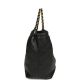Chanel Small CC Cabas Hobo Bag Black Calfskin Gold Hardware - Thumbnail View 3