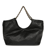 Chanel Small CC Cabas Hobo Bag Black Calfskin Gold Hardware - Thumbnail View 4