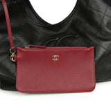 Chanel Small CC Cabas Hobo Bag Black Calfskin Gold Hardware - Thumbnail View 7