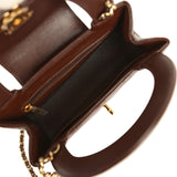 Chanel Small Kelly Shopper Dark Brown Lambskin Gold Hardware - Thumbnail View 9
