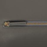 Chanel Maxi "Souplissimo" Large Flap Bag Dark Grey Suede Gold Hardware - Thumbnail View 8
