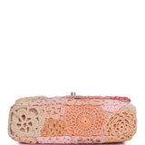 Pre-owned Chanel "Paris-Seoul" Crochet Medium Flap Bag Pink Lambskin Antique Silver Hardware - Thumbnail View 6