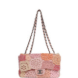 Pre-owned Chanel "Paris-Seoul" Crochet Medium Flap Bag Pink Lambskin Antique Silver Hardware - Thumbnail View 7