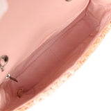 Pre-owned Chanel "Paris-Seoul" Crochet Medium Flap Bag Pink Lambskin Antique Silver Hardware - Thumbnail View 10