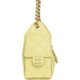 Chanel Mini 25 Hobo Bag Light Yellow Caviar Antique Gold Hardware - Thumbnail View 3