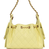 Chanel Mini 25 Hobo Bag Light Yellow Caviar Antique Gold Hardware - Thumbnail View 4