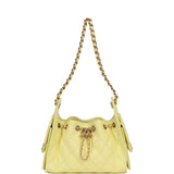 Chanel Mini 25 Hobo Bag Light Yellow Caviar Antique Gold Hardware - Thumbnail View 6