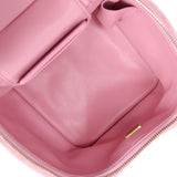 Pre-owned Chanel Small Top Handle Square Vanity Case With Chain Pink Shearling Lambskin Gold Hardware - Thumbnail View 10