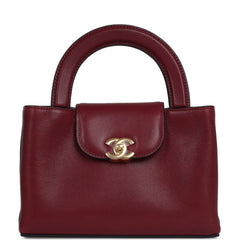 Chanel Small Kelly Shopper Dark Burgundy Caviar Gold Hardware