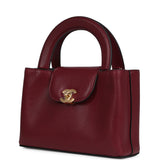 Chanel Small Kelly Shopper Dark Burgundy Caviar Gold Hardware - Thumbnail View 5