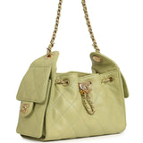 Chanel Mini 25 Hobo Bag Green Caviar Gold Hardware - Thumbnail View 2
