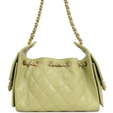 Chanel Mini 25 Hobo Bag Green Caviar Gold Hardware - Thumbnail View 4