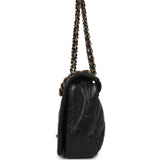Pre-owned Chanel Medium "Paris-Bombay" Pondicherry Flap Bag Black Aged Calfskin Antique Gold Hardware - Thumbnail View 4