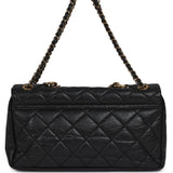 Pre-owned Chanel Medium "Paris-Bombay" Pondicherry Flap Bag Black Aged Calfskin Antique Gold Hardware - Thumbnail View 5
