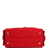 Chanel Mini 25 Hobo Bag Red Wool Felt Gold Hardware - Thumbnail View 7