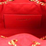 Chanel Mini 25 Hobo Bag Red Wool Felt Gold Hardware - Thumbnail View 8