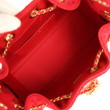 Chanel Mini 25 Hobo Bag Red Wool Felt Gold Hardware - Thumbnail View 9