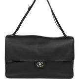 Chanel Maxi "Souplissimo" Large Flap Bag Black Grained Calfskin Silver Hardware - Thumbnail View 1