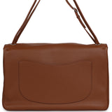 Chanel Maxi "Souplissimo" Large Flap Bag Camel Grained Calfskin Silver Hardware - Thumbnail View 4