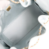 Pre-owned Chanel Small 25 Hobo Bag Light Blue Caviar Antique Gold Hardware - Thumbnail View 9