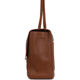 Chanel Maxi "Souplissimo" Large Flap Bag Camel Grained Calfskin Silver Hardware - Thumbnail View 3
