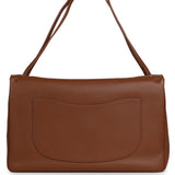 Chanel Maxi "Souplissimo" Large Flap Bag Camel Grained Calfskin Silver Hardware - Thumbnail View 4