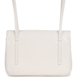 Chanel Small Preppy Coco Flap Bag White Shiny Caviar Brushed Gold Hardware - Thumbnail View 4