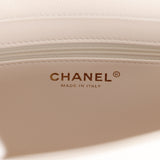 Chanel Small Preppy Coco Flap Bag White Shiny Caviar Brushed Gold Hardware - Thumbnail View 8