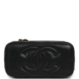 Chanel Small Top Handle Vanity Case Black Caviar Antique Gold Hardware - Thumbnail View 6