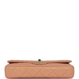 Chanel East West CC Pearl Clutch with Chain Beige Shiny Lambskin Gold Hardware - Thumbnail View 6