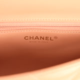 Chanel East West CC Pearl Clutch with Chain Beige Shiny Lambskin Gold Hardware - Thumbnail View 9