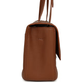 Chanel Maxi "Souplissimo" Small Flap Bag Camel Grained Calfskin Silver Hardware - Thumbnail View 3