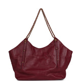 Chanel Maxi Coco Shopping Bag Burgundy Shiny Calfskin Antique Gold Hardware - Thumbnail View 4