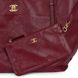 Chanel Maxi Coco Shopping Bag Burgundy Shiny Calfskin Antique Gold Hardware - Thumbnail View 7