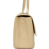 Chanel Maxi "Souplissimo" Small Flap Bag Light Beige Grained Calfskin Gold Hardware - Thumbnail View 3