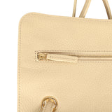 Chanel Maxi "Souplissimo" Small Flap Bag Light Beige Grained Calfskin Gold Hardware - Thumbnail View 7