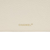 Chanel "Supple" Top Handle Long Vanity Case with Chain White Grained Calfskin Gold Hardware - Thumbnail View 9