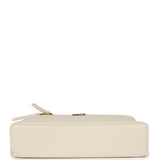 Chanel "Supple" Top Handle Long Vanity Case with Chain White Grained Calfskin Gold Hardware - Thumbnail View 6