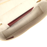 Chanel "Supple" Top Handle Long Vanity Case with Chain White Grained Calfskin Gold Hardware - Thumbnail View 8