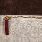 Chanel Small CC Cabas Hobo Bag Dark Brown Suede Gold Hardware - Thumbnail View 9