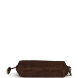 Chanel CC Drawstring Clutch Bag with Leather Strap Dark Brown Suede Gold Hardware - Thumbnail View 7