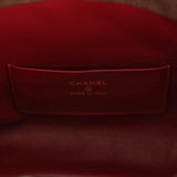 Chanel CC Drawstring Clutch Bag with Leather Strap Dark Brown Suede Gold Hardware - Thumbnail View 9