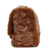 Chanel Maxi "Souplissimo" Small Flap Bag Brown Shearling Lambskin Gold Hardware - Thumbnail View 3