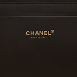 Chanel Large CC Shopping Tote Bag Ecru Canvas, Black Calfskin Gold Hardware - Thumbnail View 7