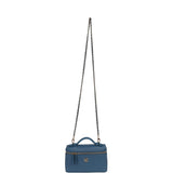 Chanel "Supple" Top Handle Long Vanity Case with Chain  Dark Blue Grained Calfskin Gold Hardware - Thumbnail View 7