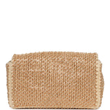 Chanel Mini Rectangular "Macrame Chain" Flap Bag Golden, Beige Woven Gold Hardware - Thumbnail View 4