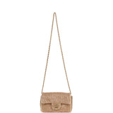 Chanel Mini Rectangular "Macrame Chain" Flap Bag Golden, Beige Woven Gold Hardware - Thumbnail View 7